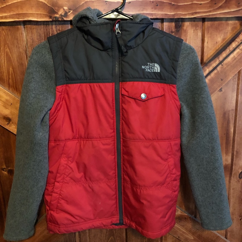 Youth medium North Face jacket with hood